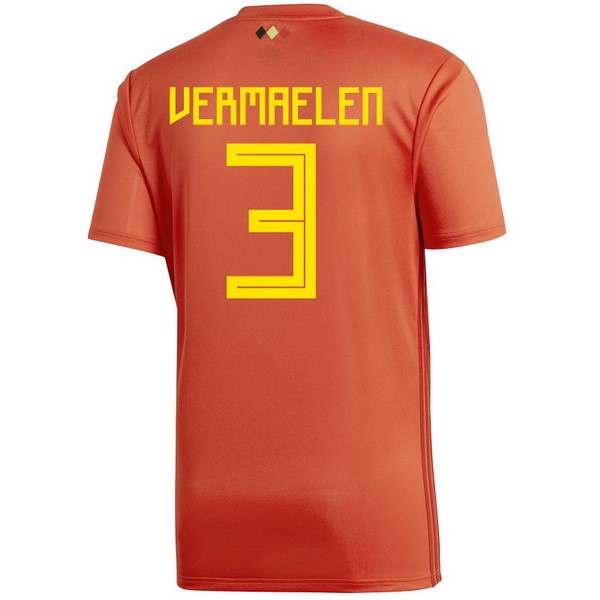 Camiseta Bélgica 1ª Vermaelen 2018 Rojo